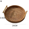 Load image into Gallery viewer, Handwoven Rattan Tray With Wooden Handles