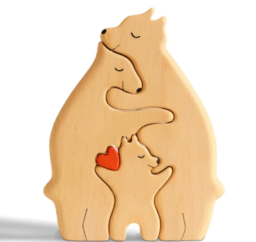Wooden bears family puzzle