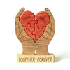 Load image into Gallery viewer, Wooden heart family puzzle